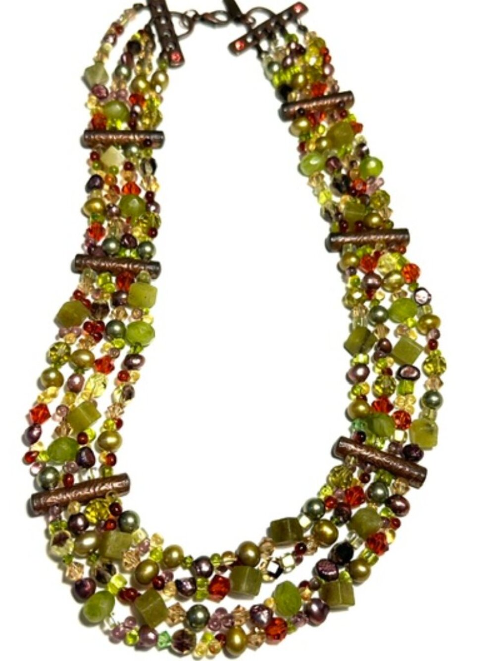 Paula Higa Jewel-Tone Artisan Statement Necklace